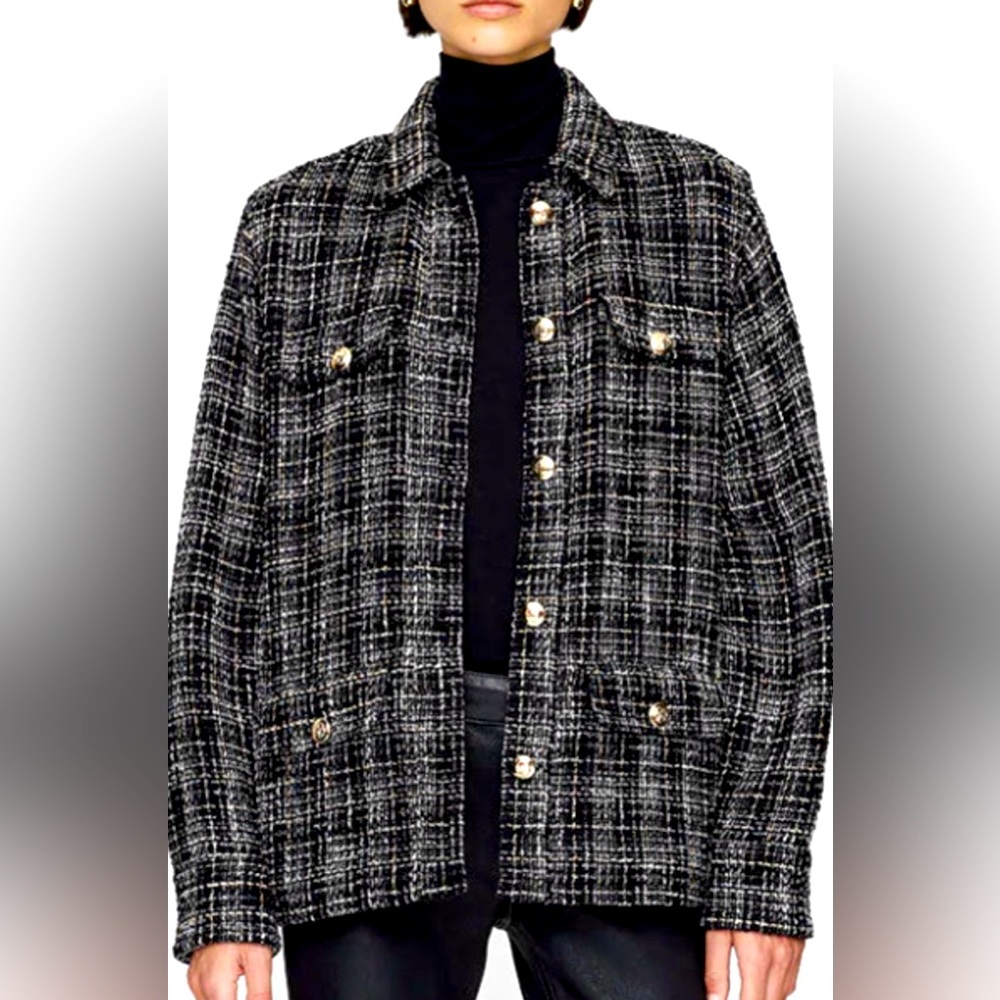 *Corey Anine Bing metallic tweed jacket. Medium